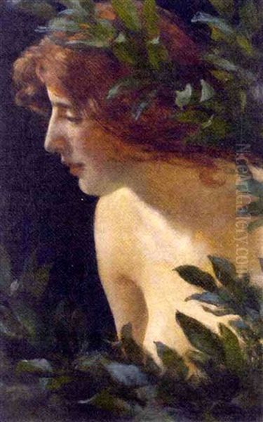 Wood Nymph Study Oil Painting by Charles Courtney Curran