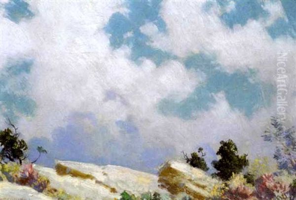 Clouds Above A Hilltop Oil Painting by Charles Courtney Curran