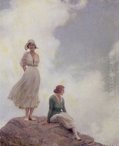 The Boulder Oil Painting by Charles Courtney Curran