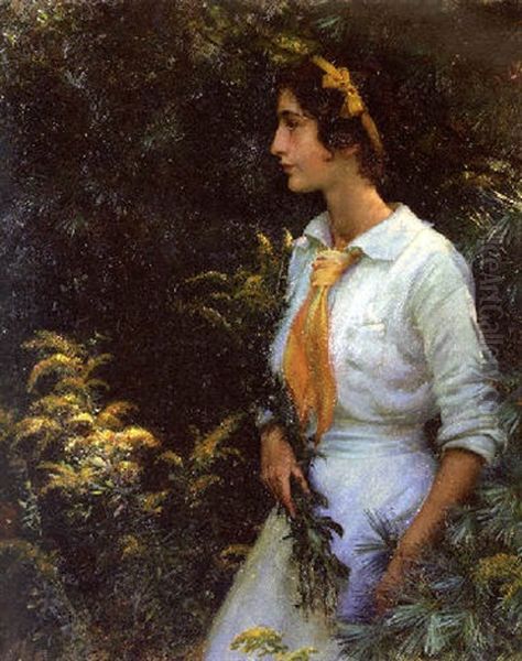 Goldenrod Oil Painting by Charles Courtney Curran