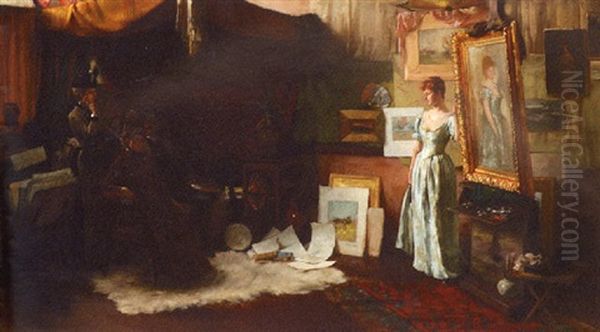 Fair Critics Oil Painting by Charles Courtney Curran