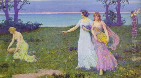 The Dawn Of Spring Oil Painting by Charles Courtney Curran