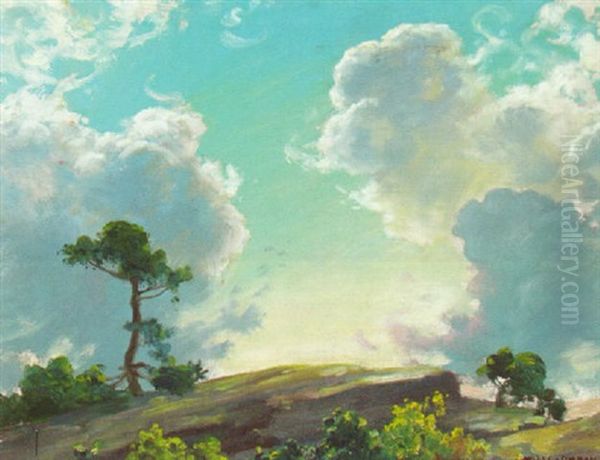 Mountain Top Oil Painting by Charles Courtney Curran