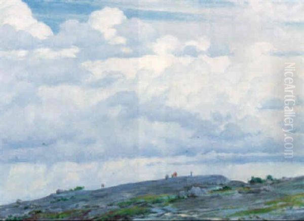 Cloud View From The Cliff Oil Painting by Charles Courtney Curran