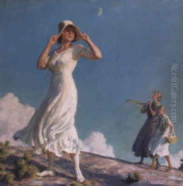 High Country Oil Painting by Charles Courtney Curran