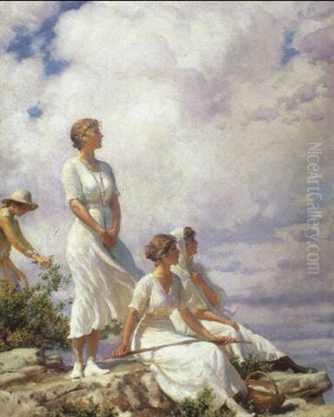 Summer Clouds Oil Painting by Charles Courtney Curran