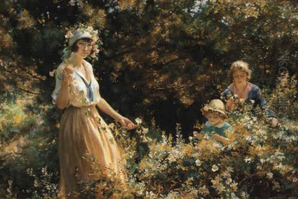 Tangled Vines Oil Painting by Charles Courtney Curran