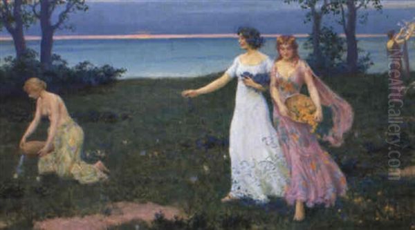 The Dawn Of Spring Oil Painting by Charles Courtney Curran