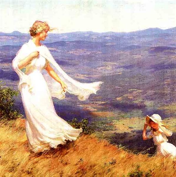 The West Wind Oil Painting by Charles Courtney Curran