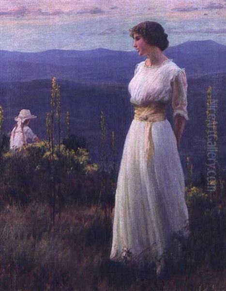 Far Away Thoughts Oil Painting by Charles Courtney Curran