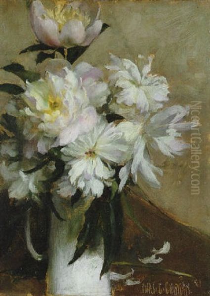 Peonies Oil Painting by Charles Courtney Curran