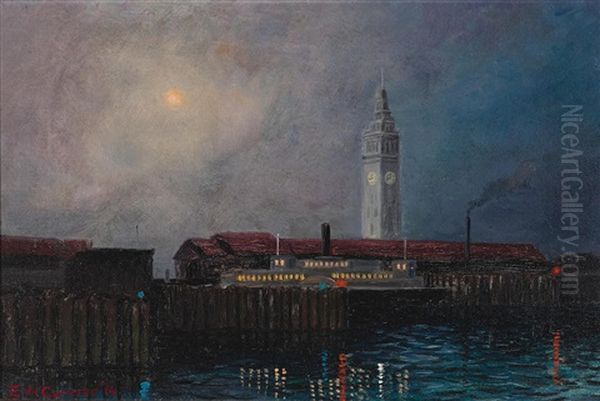 Ferry Building, San Francisco Oil Painting by Edward Wilson Currier