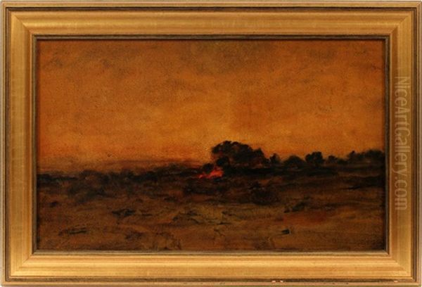 Sunset Study Oil Painting by J. Frank Currier