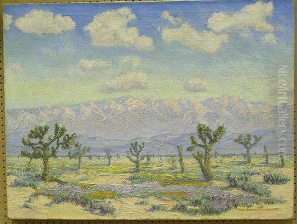 Springtime In Antelope Valley Desert Oil Painting by Walter Barron Currier