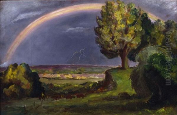 Rainbow After Storm Oil Painting by John Steuart Curry