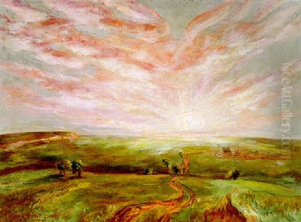 Sunrise, Kansas Oil Painting by John Steuart Curry