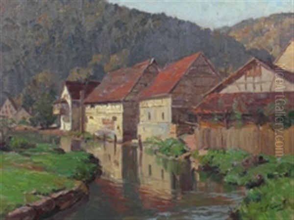 Unterreichenbach Oil Painting by Robert Franz Curry