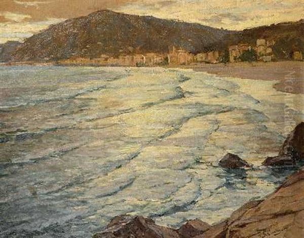 Blick Auf Alassio Oil Painting by Robert Franz Curry