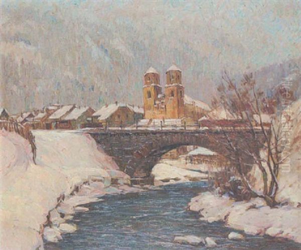 Steinach Am Brenner Oil Painting by Robert Franz Curry