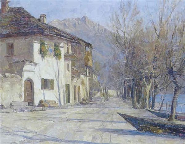 Gamle Huse I Locarno, Forar Oil Painting by Robert Franz Curry