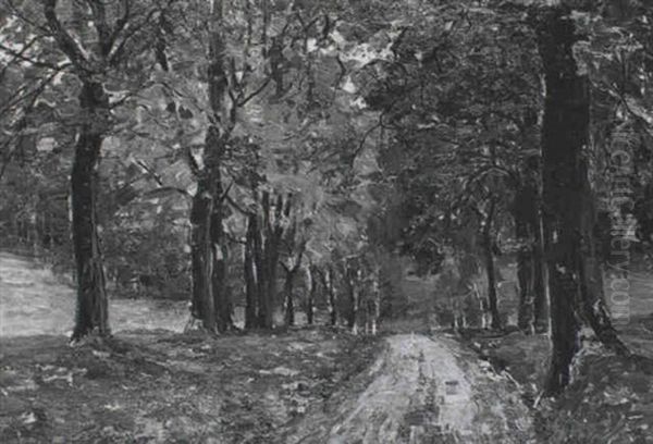 Herbstliche Allee Oil Painting by Robert Franz Curry