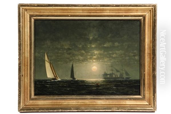 Boston Bay Oil Painting by George Curtis