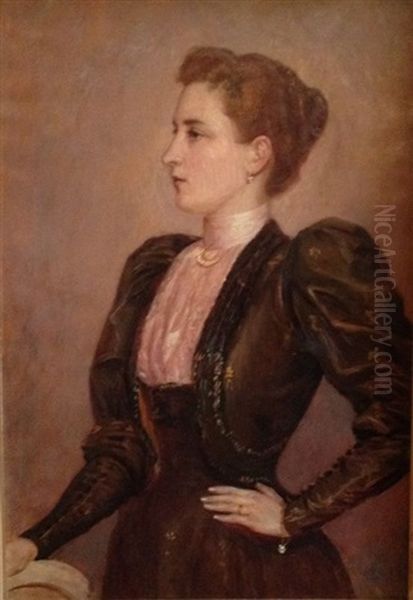 Jeune Femme Posant Oil Painting by George Warrington Curtis