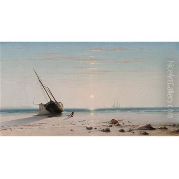 Sunrise On The Coast Oil Painting by George Washington Curtis