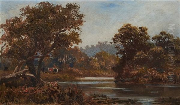 Bend On The Yarra Oil Painting by James Waltham Curtis