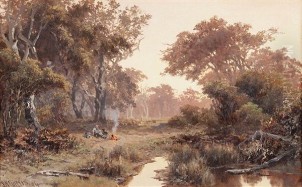 Resting In The Bush Oil Painting by James Waltham Curtis