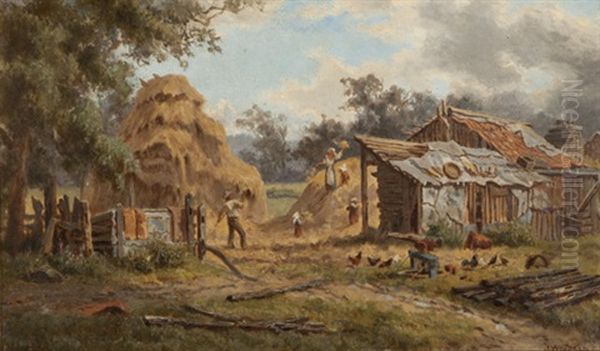 Old Dairy Caulfield Oil Painting by James Waltham Curtis