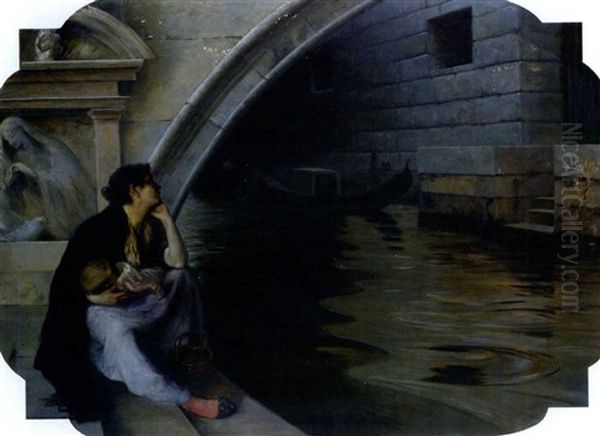 The Bridge Of Sighs Oil Painting by Ralph Wormeley Curtis