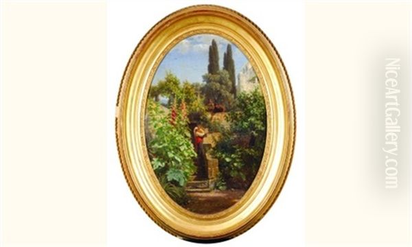 Aumone Des Moines Oil Painting by Alfred de Curzon