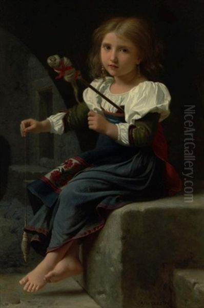 Young Girl Of Galinero Oil Painting by Alfred de Curzon