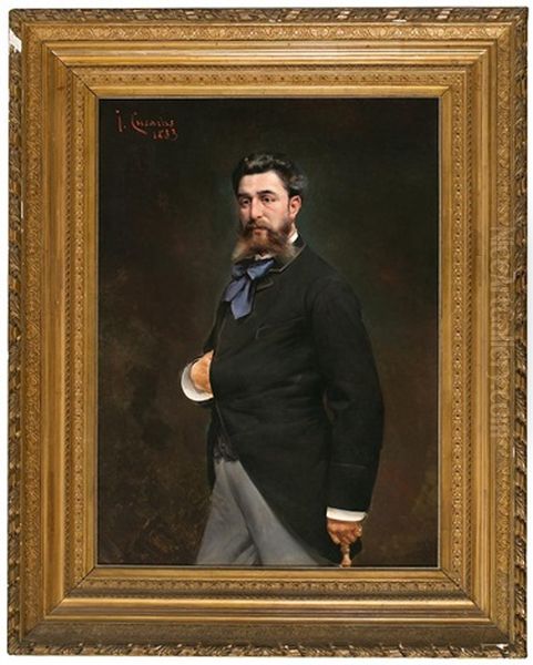 Retrato De Victor Vidal I Morera Oil Painting by Josep (Jose) Cusachs y Cusachs