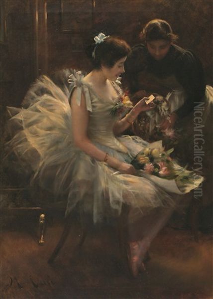 Bailarina En Un Camerino Oil Painting by Manuel Cusi Y Ferret