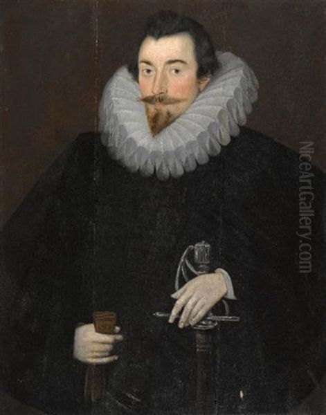 Portrait Of Sir John Harrington Oil Painting by Hieronymus Custodis