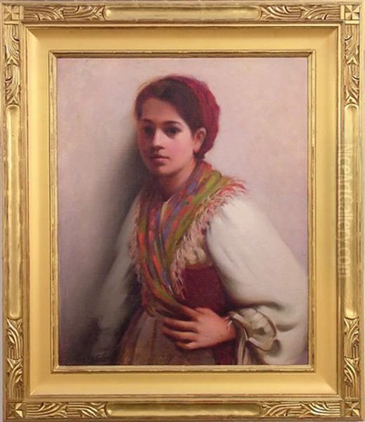 Portrait Of A Young Country Girl by Carl Gordon Cutler