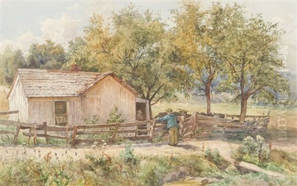 Coming Upon The Homestead Oil Painting by Gertrude E. Spurr Cutts