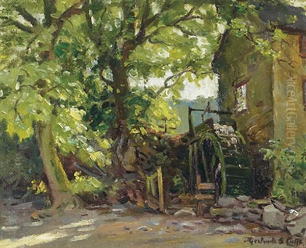 The Water Mill Oil Painting by Gertrude E. Spurr Cutts