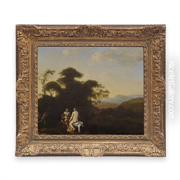 Waldlandschaft Mit Badenden Nymphen Oil Painting by Abraham van Cuylenborch