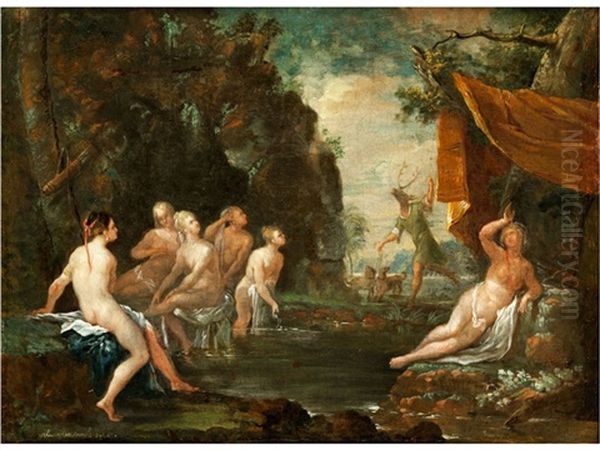 Diana Und Aktaeon Oil Painting by Abraham van Cuylenborch