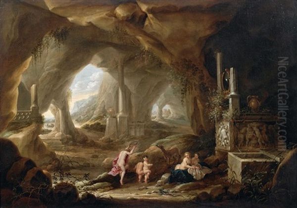 Le Bain De Diane Dans Une Grotte Oil Painting by Abraham van Cuylenborch