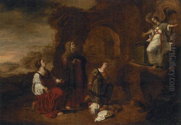 The Holy Women Of The Sepulchre Oil Painting by Abraham van Cuylenborch