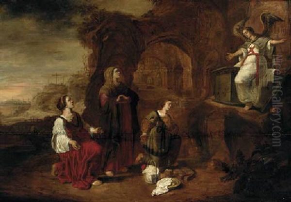 The Holy Women Of The Sepulchre Oil Painting by Abraham van Cuylenborch