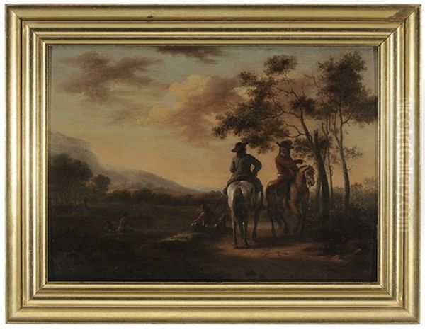 Hunters On A Path Oil Painting by Aelbert Cuyp