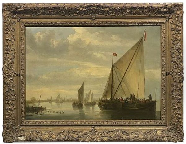 Die Rotterdamer Fahre Oil Painting by Aelbert Cuyp