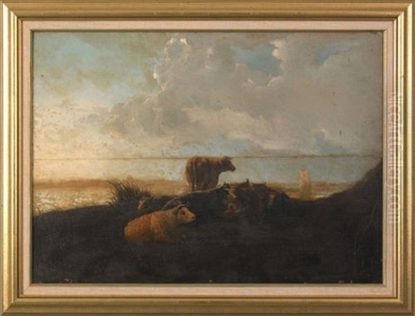 Landscape With Cattle Oil Painting by Aelbert Cuyp