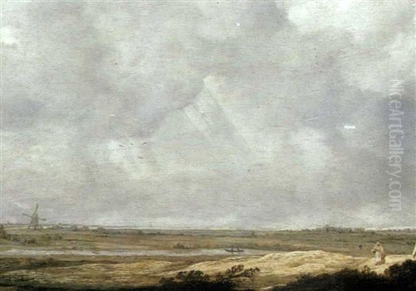 Paysage Panoramique Vers La Ville De Dordrecht Oil Painting by Aelbert Cuyp