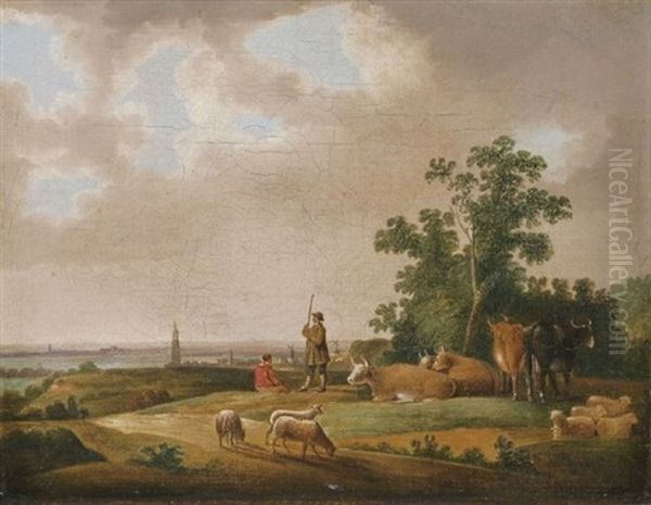 Hirten Vor Utrecht Oil Painting by Aelbert Cuyp